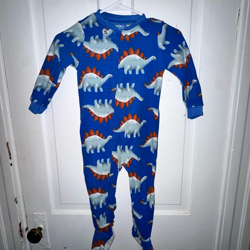 Carter's Blue Dinosaur Print Footie